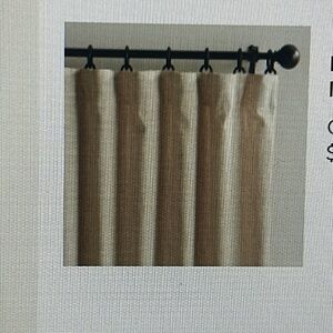 Pottery Barn Emery Linen Blackout Curtain 100x96 Oatmeal- 2 panels